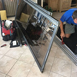 sliding glass door frame repair Brougham